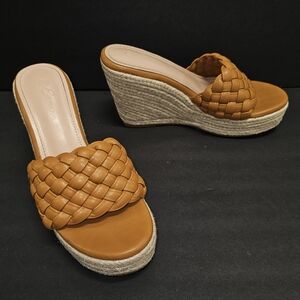Sz 8 Ermonn Womens Platform Wedge Sandals Espadrilles Braided Open Toe Sandals